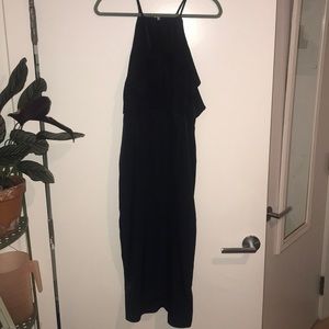 Midi cocktail dress with keyhole detail